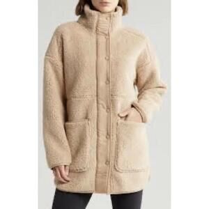 New Zella Cozy Faux Shearling Jacket in Natural Size L
